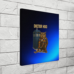 Холст квадратный Doctor Hoo сова у телефонной будки, цвет: 3D-принт — фото 2
