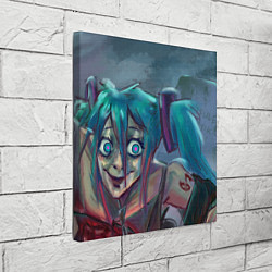 Холст квадратный Halloween Miku zombie, цвет: 3D-принт — фото 2