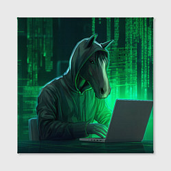Холст квадратный Конь хакер, цвет: 3D-принт — фото 2