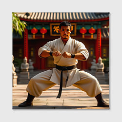 Холст квадратный Мастер кунг-фу в храме Шаолинь, цвет: 3D-принт — фото 2