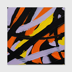 Холст квадратный Полоски краски абстракция, цвет: 3D-принт — фото 2