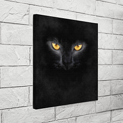 Холст квадратный Черная кошка, цвет: 3D-принт — фото 2