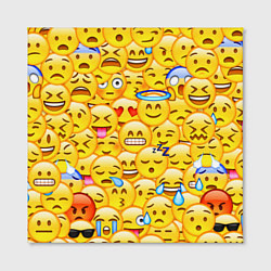 Холст квадратный Emoji, цвет: 3D-принт — фото 2