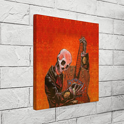 Холст квадратный Скелет с гитарой, цвет: 3D-принт — фото 2