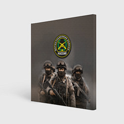 Холст квадратный Мотострелковые войска - солдаты, цвет: 3D-принт