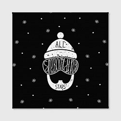 Холст квадратный Бородатый сноубордист, цвет: 3D-принт — фото 2