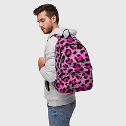 Рюкзак Розовый леопард, цвет: 3D-принт — фото 2