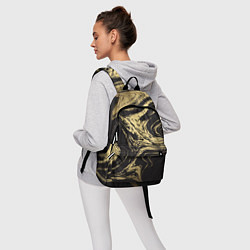 Рюкзак Золотой мрамор, цвет: 3D-принт — фото 2
