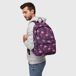 Рюкзак Фиолетовые фламинго, цвет: 3D-принт — фото 2