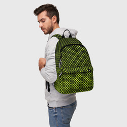 Рюкзак Зеленая клетка, цвет: 3D-принт — фото 2
