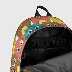 Рюкзак Разноцветные совы, цвет: 3D-принт — фото 2