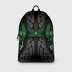 Рюкзак Серо-Зеленые Узоры, цвет: 3D-принт — фото 2