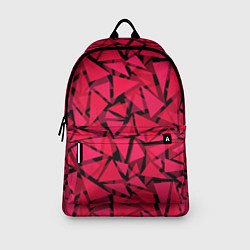 Рюкзак Красно-черный полигональный, цвет: 3D-принт — фото 2