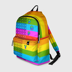 Рюкзак POP it вертикальная надпись, цвет: 3D-принт