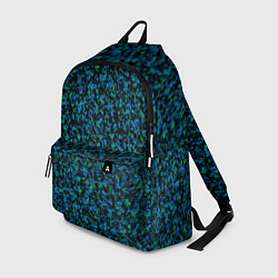 Рюкзак Абстрактный зелено-синий узор, цвет: 3D-принт