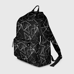 Рюкзак Черно-белый геометрический, цвет: 3D-принт