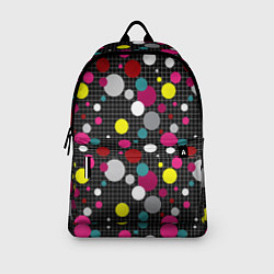 Рюкзак Разноцветный горох на черном, цвет: 3D-принт — фото 2