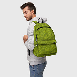 Рюкзак Зеленый мраморный узор, цвет: 3D-принт — фото 2