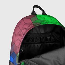 Рюкзак Разноцветный геометрический уз, цвет: 3D-принт — фото 2