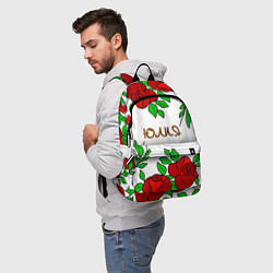 Рюкзак Юлия в розах, цвет: 3D-принт — фото 2