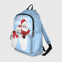 Рюкзак С Рождеством! Совы, цвет: 3D-принт