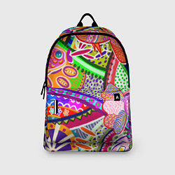 Рюкзак Разноцветные яркие рыбки на абстрактном цветном фо, цвет: 3D-принт — фото 2