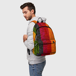 Рюкзак Вязаная радуга, цвет: 3D-принт — фото 2