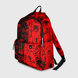 Рюкзак THE WITCHER LOGOBOMBING BLACK RED, цвет: 3D-принт