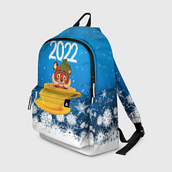 Рюкзак Тигр в кружке Новый год 2022, цвет: 3D-принт
