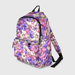 Рюкзак Сердечки-черепушки, цвет: 3D-принт