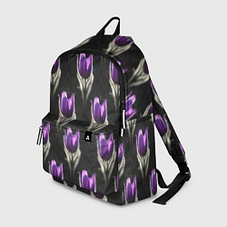 Рюкзак Фиолетовые цветы - паттерн, цвет: 3D-принт