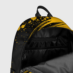 Рюкзак Black and yellow grunge, цвет: 3D-принт — фото 2