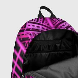 Рюкзак Неоновая абстракция Розовый светящийся узор на тем, цвет: 3D-принт — фото 2