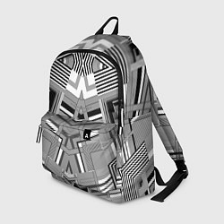 Рюкзак Черно белый современный геометрический узор Симмет, цвет: 3D-принт