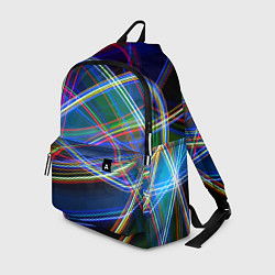 Рюкзак Разноцветные неоновые линии Абстракция Multicolore, цвет: 3D-принт