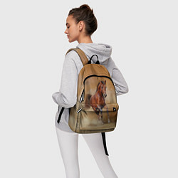 Рюкзак BAY HORSE гнедой конь, цвет: 3D-принт — фото 2