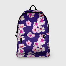 Рюкзак Цветы Розовые Гибискус На Синем Фоне, цвет: 3D-принт — фото 2