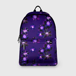 Рюкзак Цветы Фиолетовые Гибискус На Синем Фоне, цвет: 3D-принт — фото 2