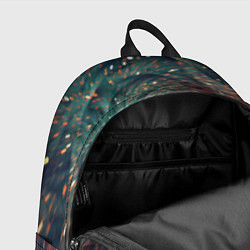 Рюкзак Зеленые и оранжевые завихрения, цвет: 3D-принт — фото 2