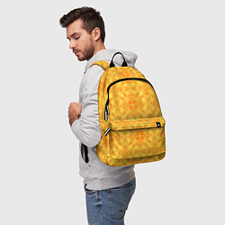 Рюкзак Желтый абстрактный летний орнамент, цвет: 3D-принт — фото 2