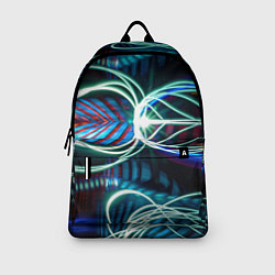 Рюкзак Неоновые лучи - Светло-синий, цвет: 3D-принт — фото 2