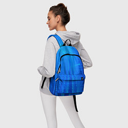 Рюкзак Неоновый фонари и лучи - Синий, цвет: 3D-принт — фото 2
