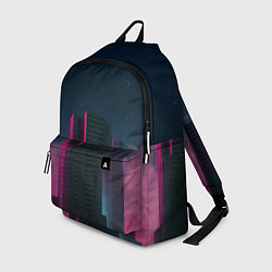 Рюкзак Неоновые небоскрёбы - Розовый, цвет: 3D-принт
