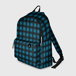 Рюкзак Black and blue plaid, цвет: 3D-принт