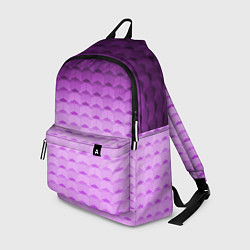 Рюкзак Фиолетово-розовый геометрический узор Градиент, цвет: 3D-принт