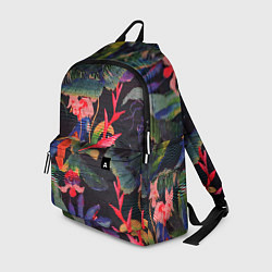 Рюкзак Яркие цветы в летней ночи - паттерн, цвет: 3D-принт