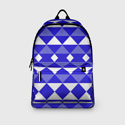 Рюкзак Бело-синий геометрический узор, цвет: 3D-принт — фото 2