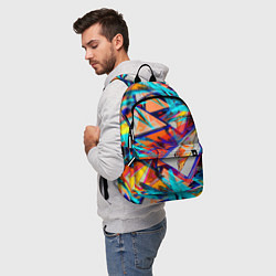 Рюкзак Яркий неоновый абстрактный узор, цвет: 3D-принт — фото 2