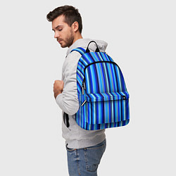 Рюкзак Сине голубые полосы, цвет: 3D-принт — фото 2