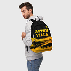 Рюкзак Aston Villa - gold gradient: символ сверху, цвет: 3D-принт — фото 2